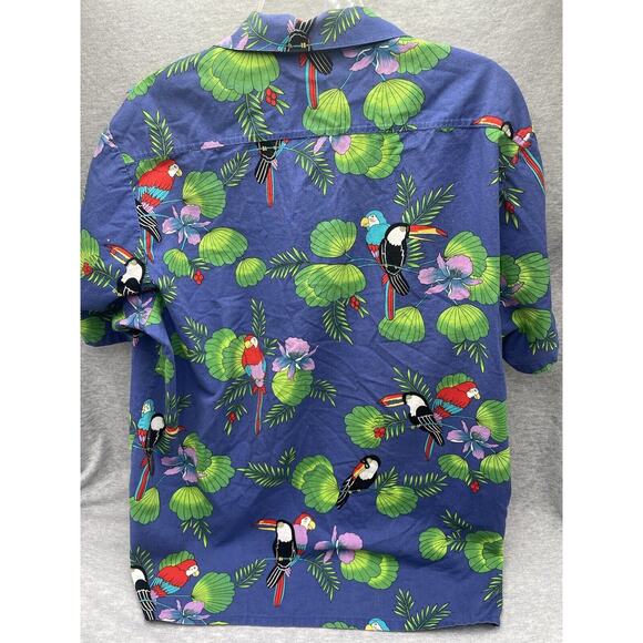 Scorpio Collection Men's Short Sleeve Hawaiian Shirt Toucans & Palm Trees Sz L - Picture 5 of 5